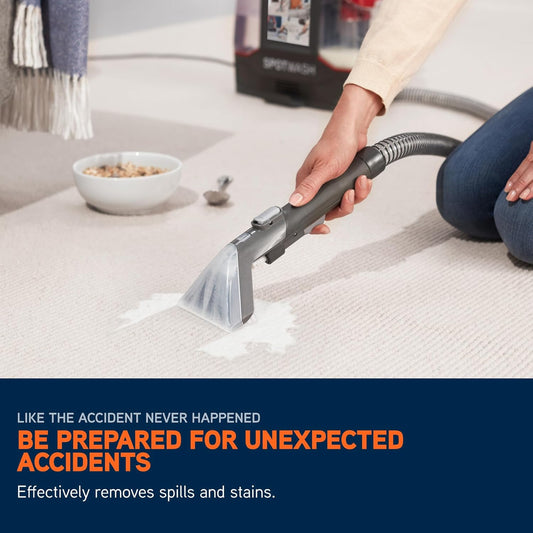 VAX SpotWash Spot Cleaner, For Stains, Spills & Pet Messes, Suitable for Car, Sofa, Upholstery, Carpet, Stairs. Compact, Powerful & Handheld cleaning machine with 250ml Vax Solution, CDCW-CSXS